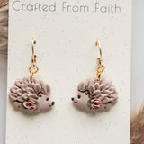 Floral Hedgehog Dangles