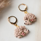 Floral Hedgehog Dangles