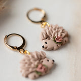 Floral Hedgehog Dangles