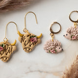 Floral Hedgehog Dangles