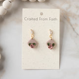 CZ Paved Mini Floral Diamond Dangles