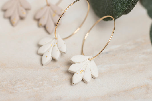 Speckled Leaf Hoops