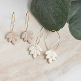 Speckled Leaf Hoops