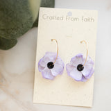 Purple Poppy Hoops