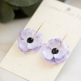 Purple Poppy Hoops