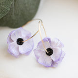 Purple Poppy Hoops