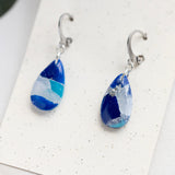 Ocean Stone Teardrop Huggies