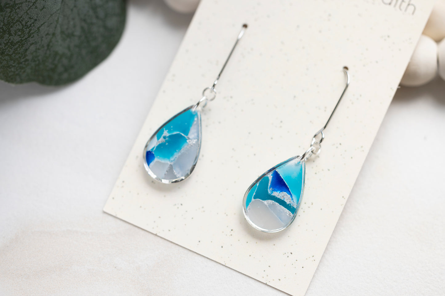 Ocean Stone Teardrop Dangles