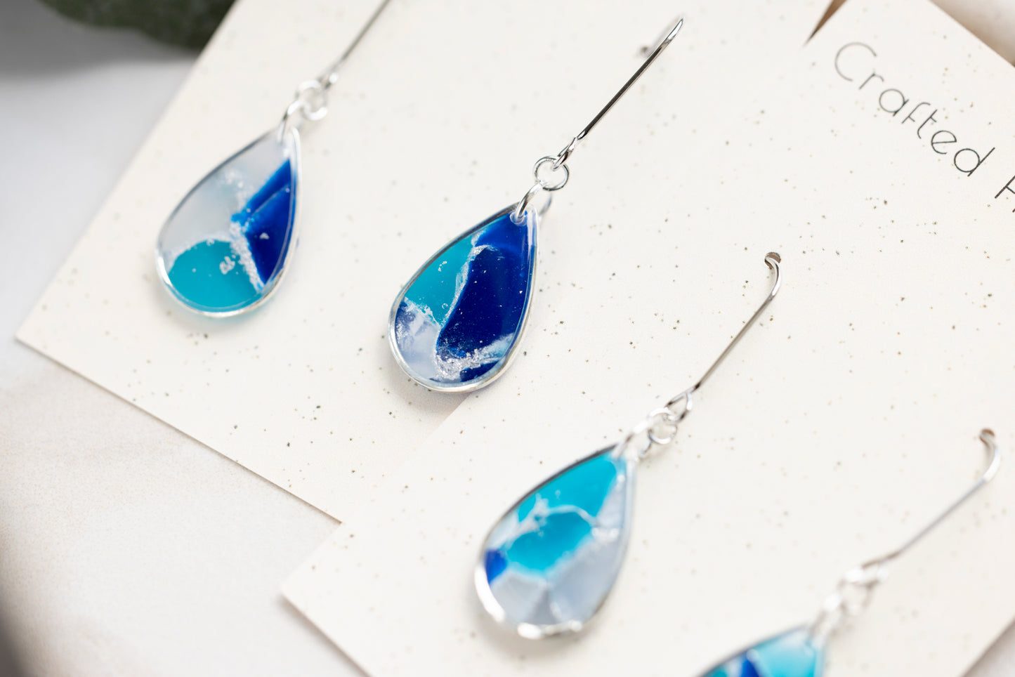 Ocean Stone Teardrop Dangles