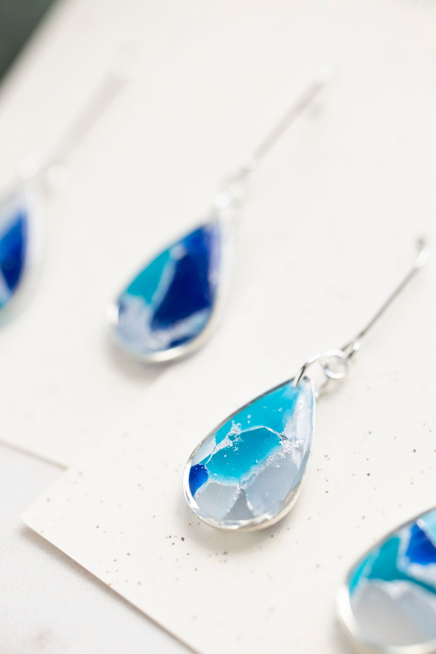 Ocean Stone Teardrop Dangles