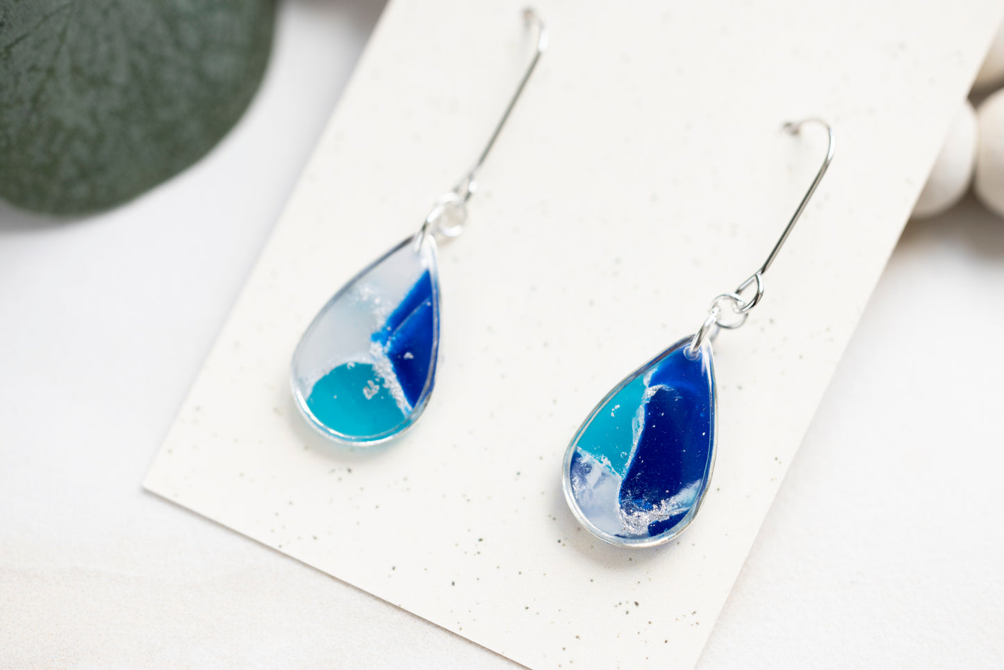 Ocean Stone Teardrop Dangles