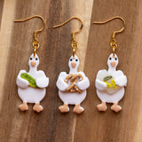 Salty Snack Goose Earrings