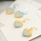 Pastel Rainbow Heart Dangles