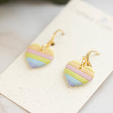 Pastel Rainbow Heart Dangles