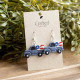 Red White & Truck Earrings