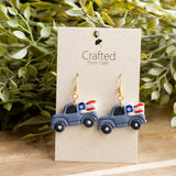 Red White & Truck Earrings