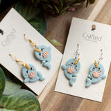 Sea Sparkle Narwhal Dangles