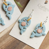 Sea Sparkle Narwhal Dangles