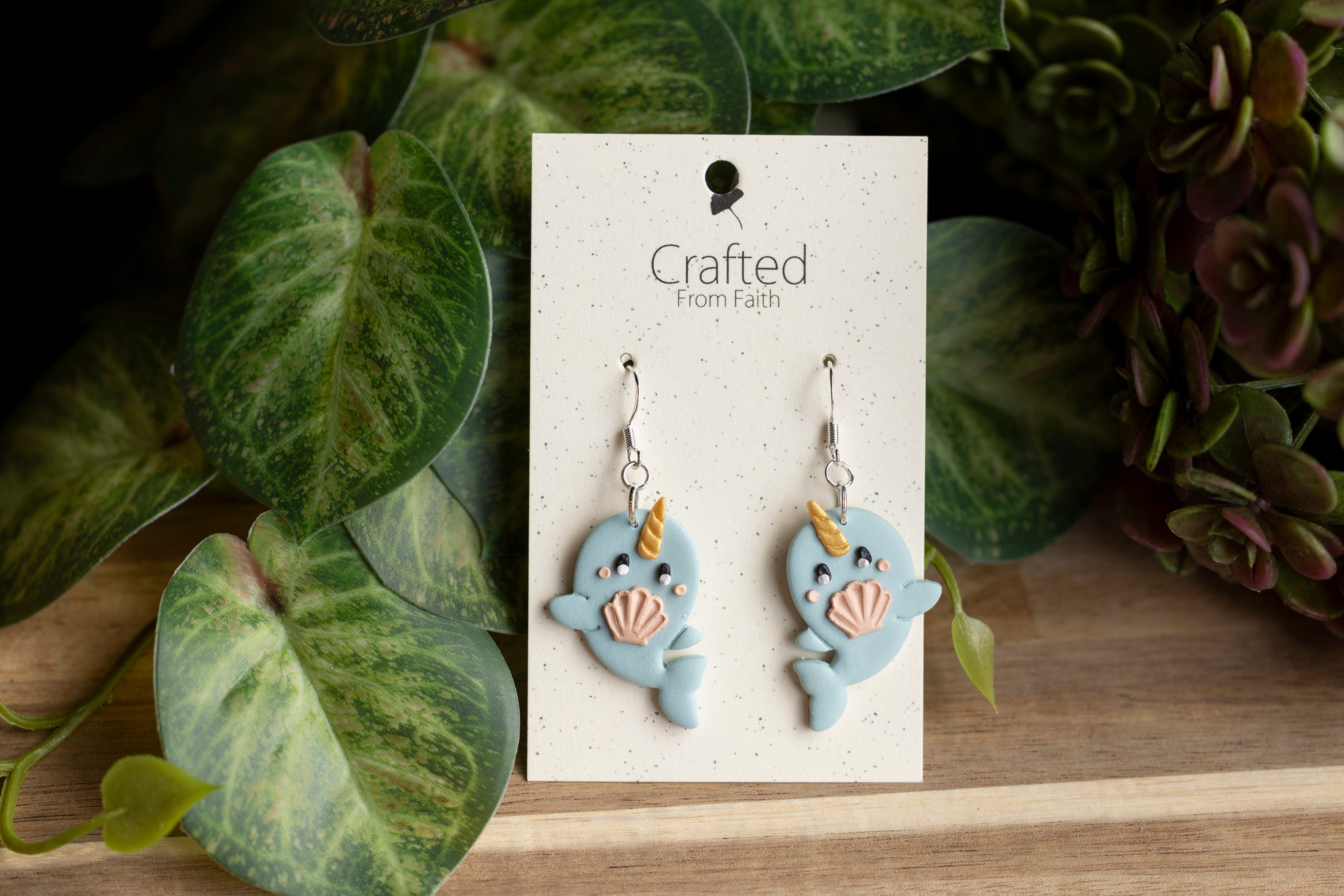 Sea Sparkle Narwhal Dangles