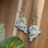 Sea Sparkle Narwhal Dangles