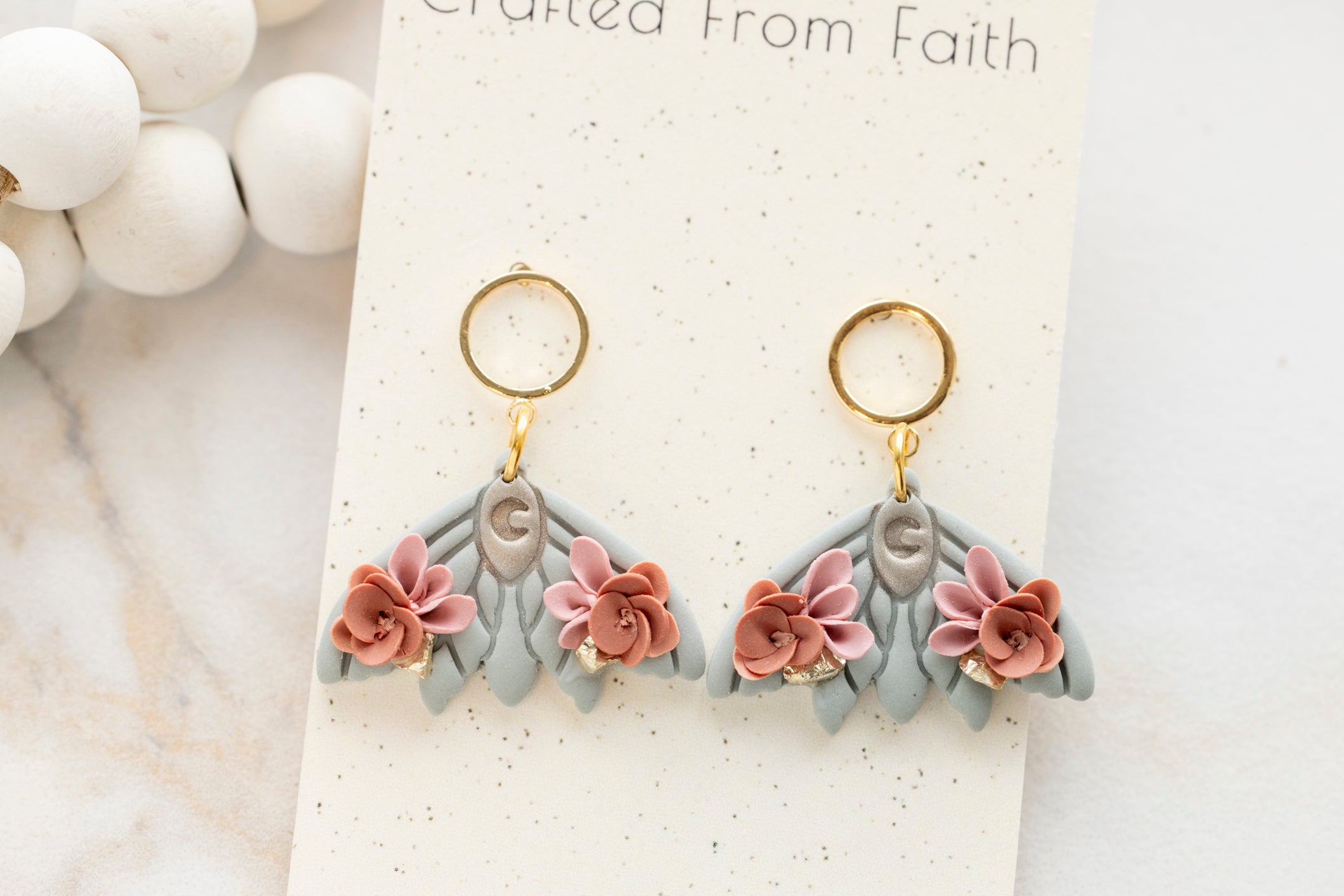 Floral Moth Dangles