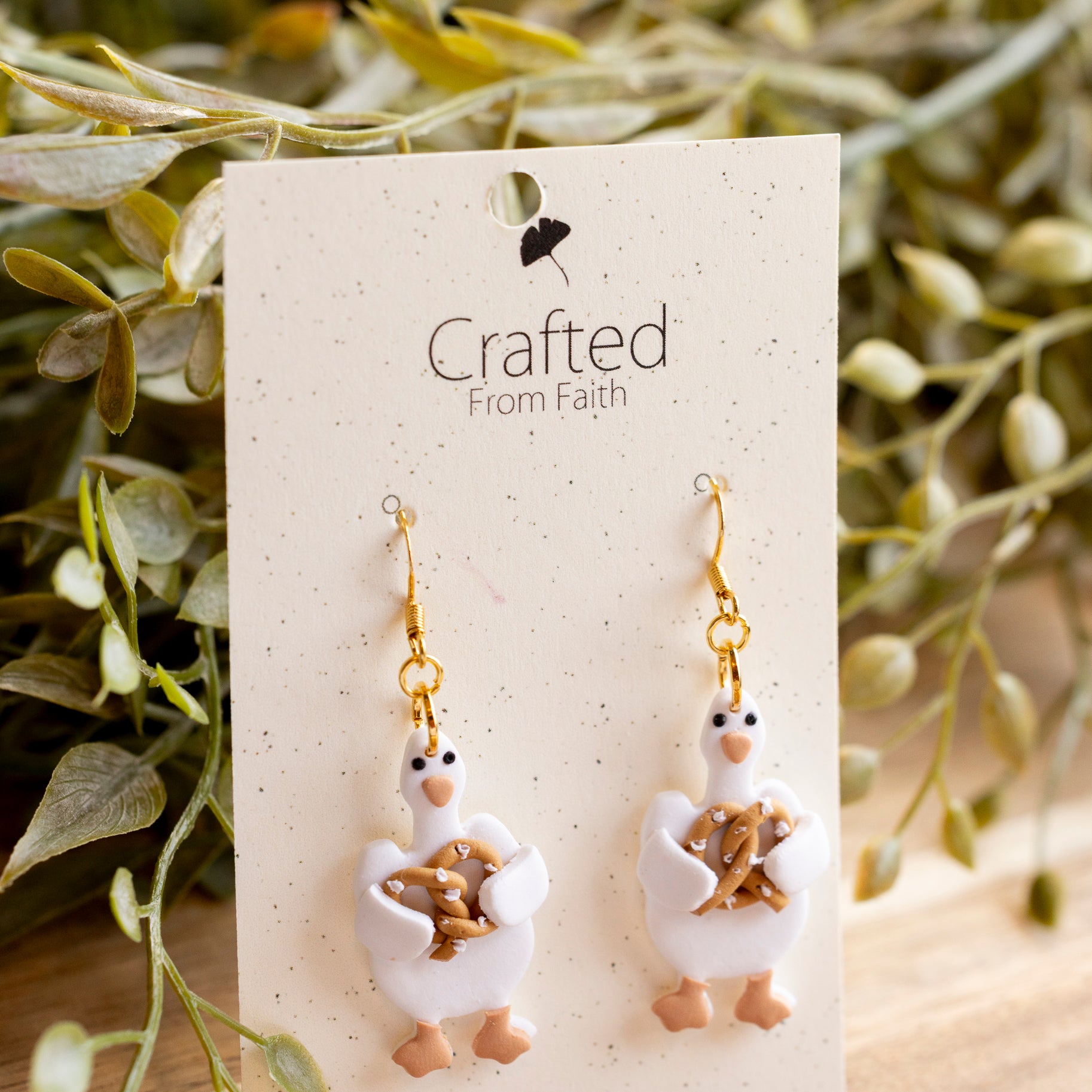 Salty Snack Goose Earrings