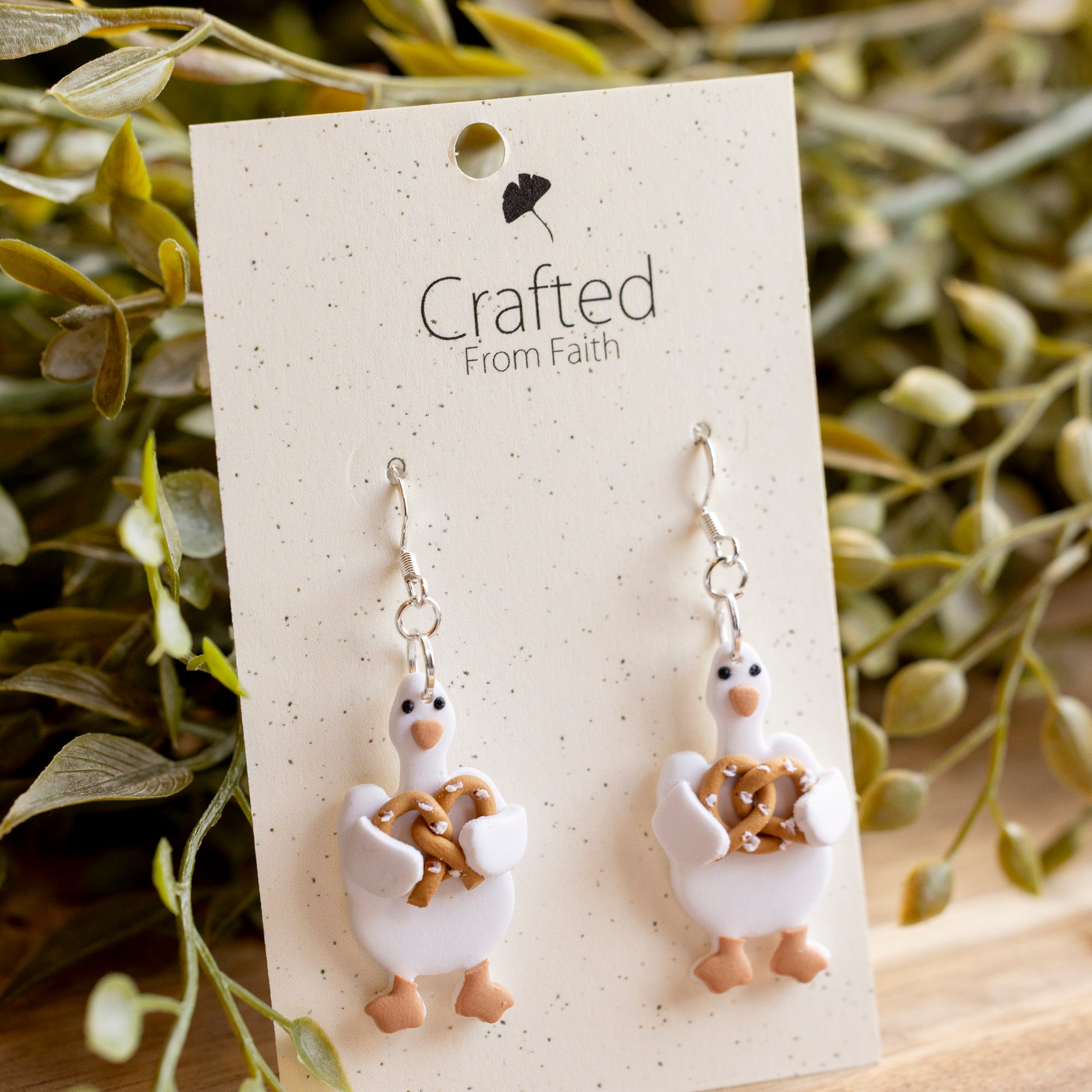 Salty Snack Goose Earrings