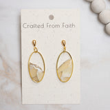 Stone Quartz Oval Dangles