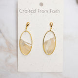 Stone Quartz Oval Dangles