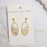 Stone Quartz Oval Dangles