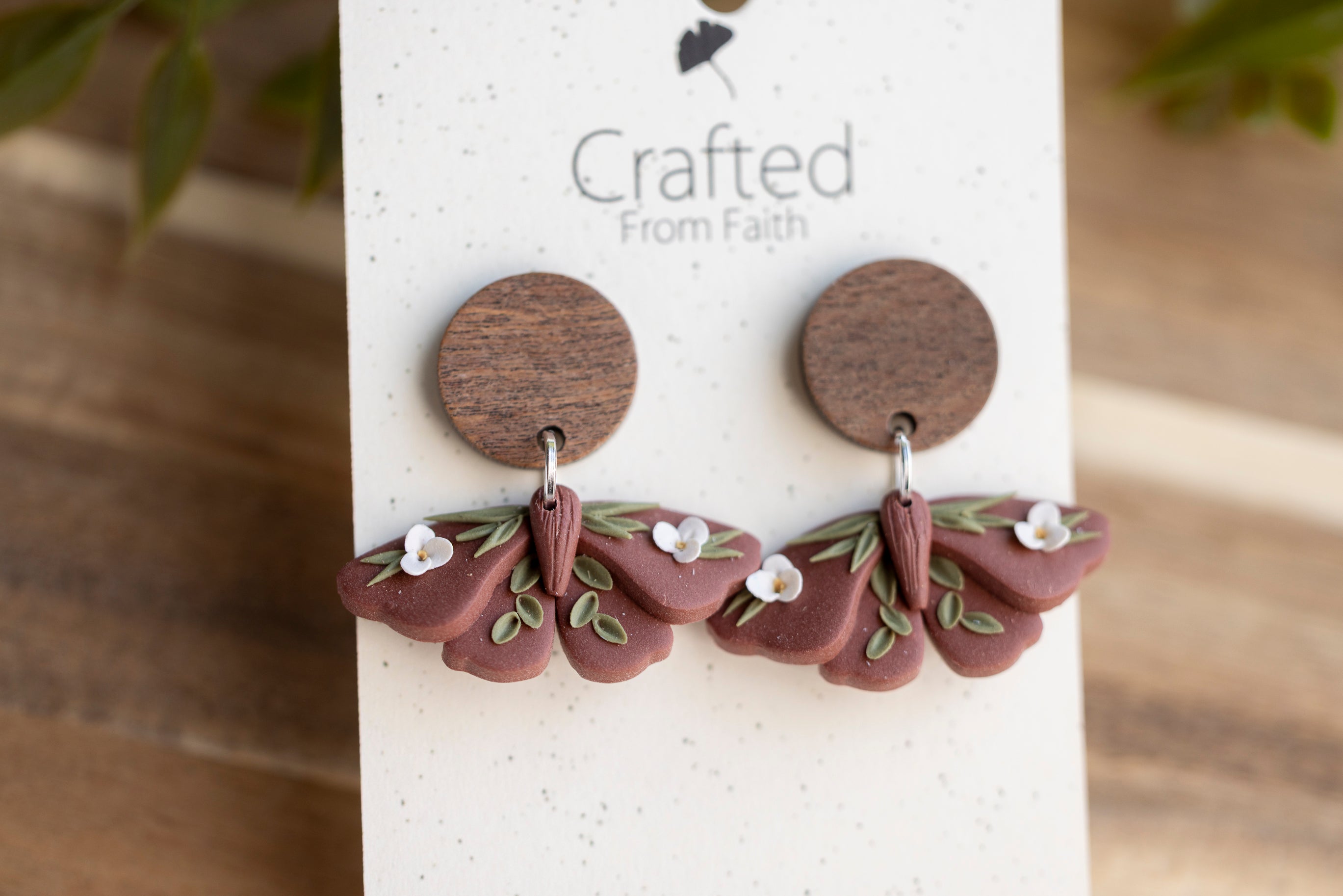 Woodland Moth Earrings