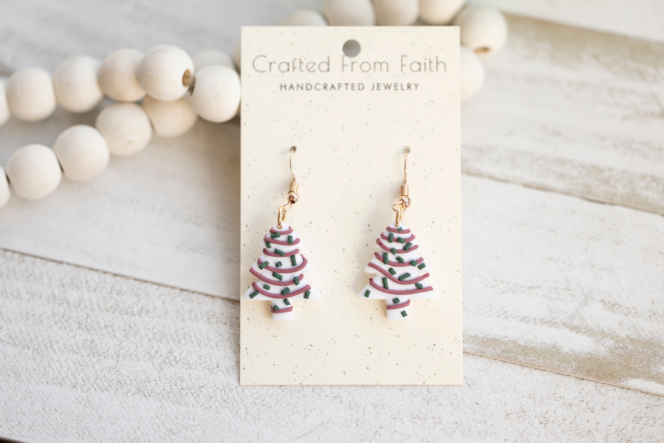 Christmas Tree Cake Earrings