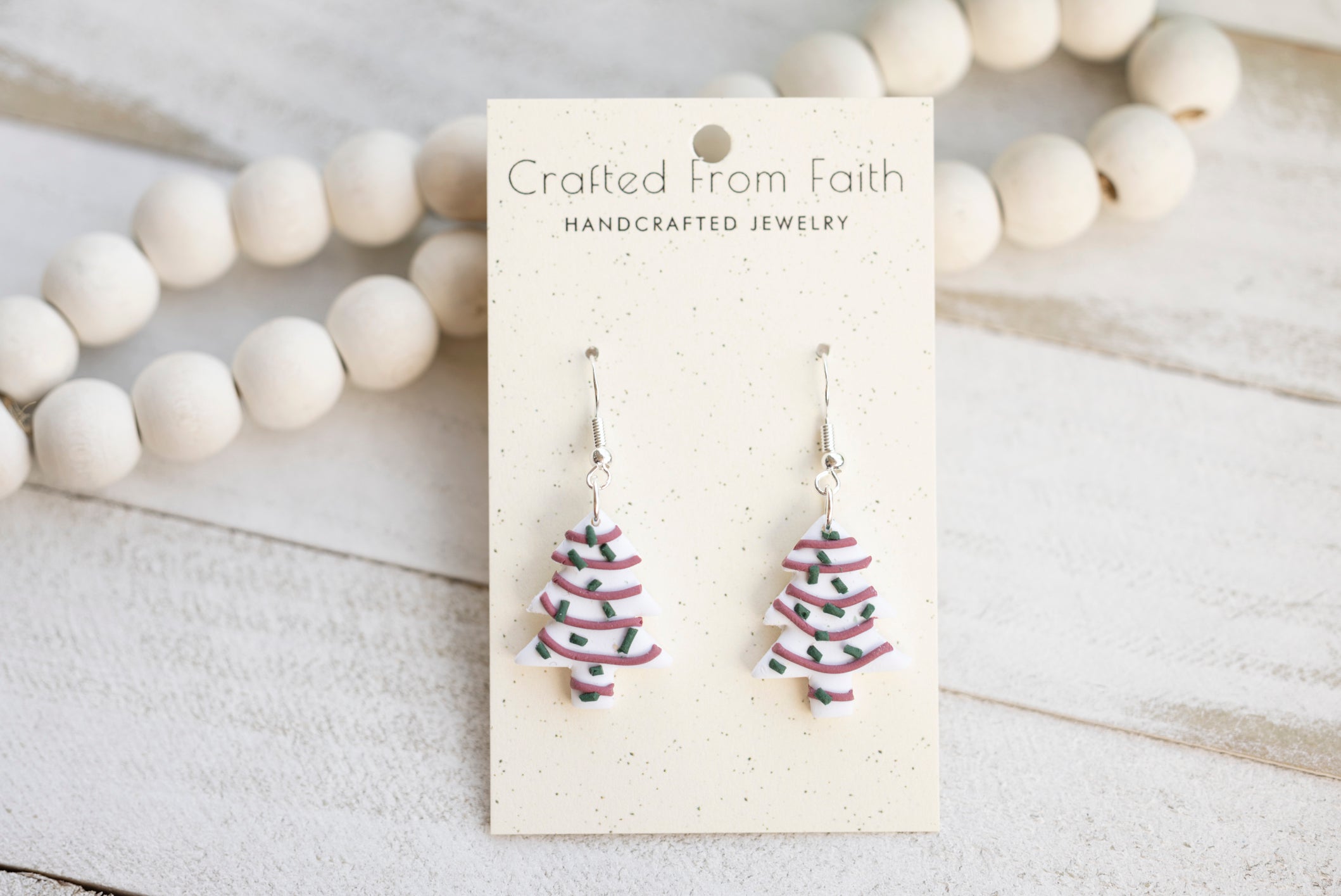 Christmas Tree Cake Earrings