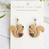 Holly Squirrel Dangles & Studs