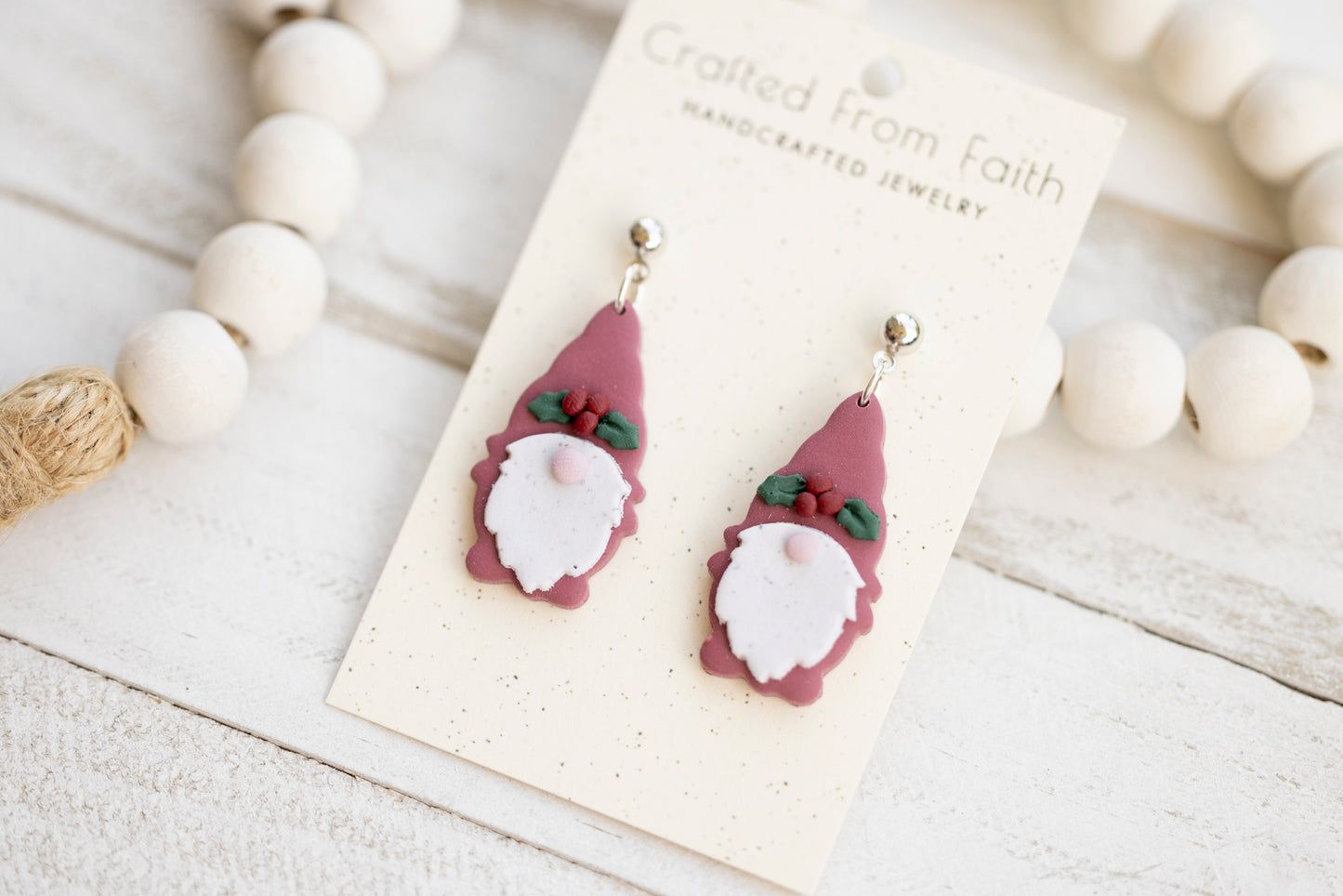 Holly Gnome Earrings