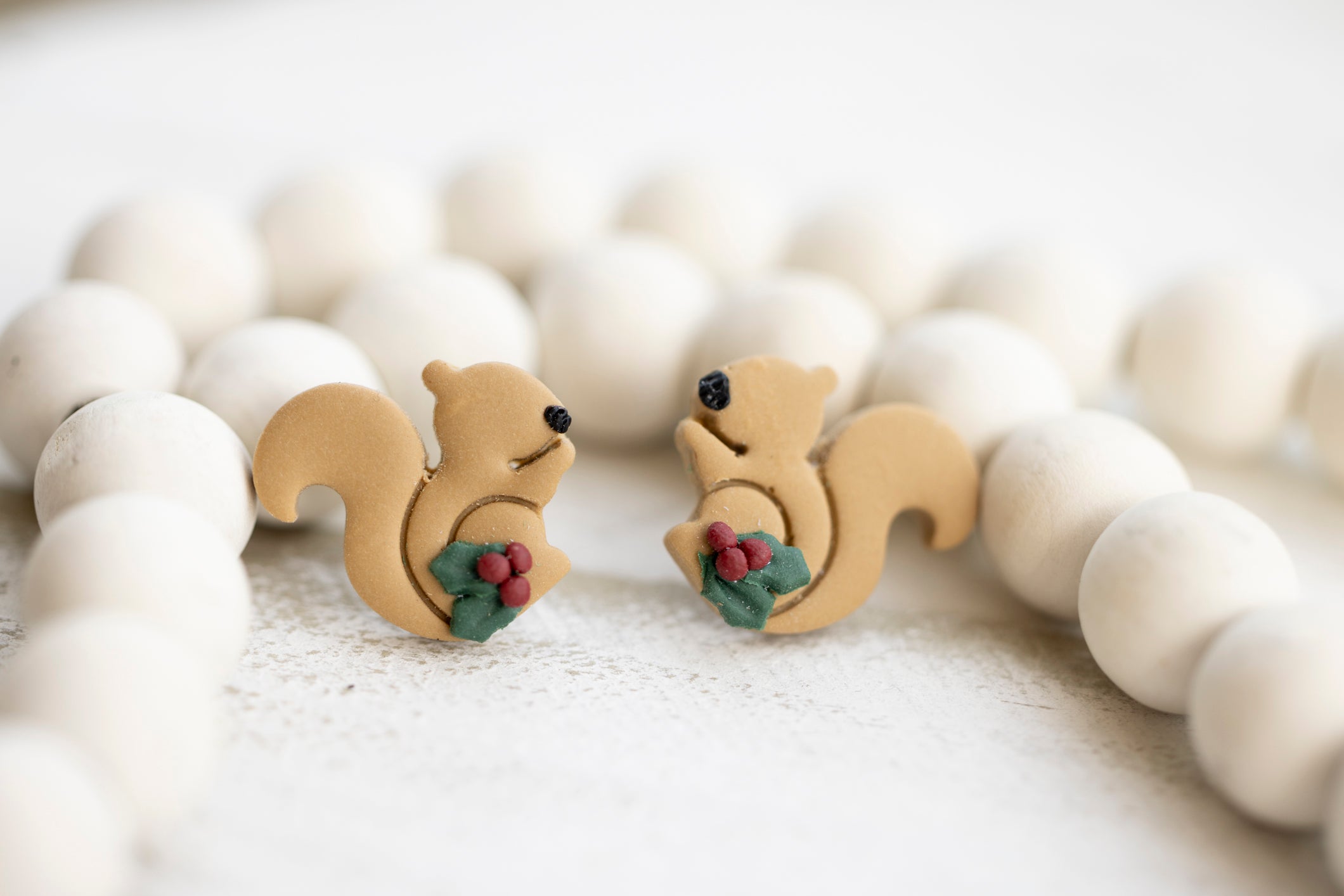 Holly Squirrel Dangles & Studs