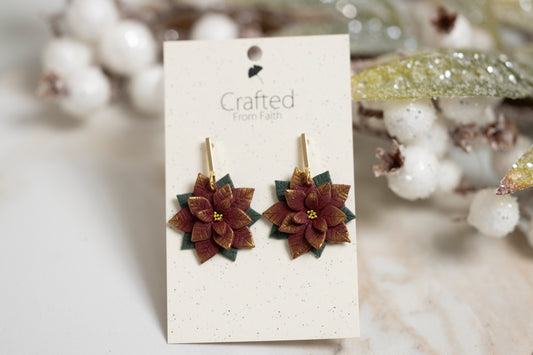 Poinsettia Dangles & Studs