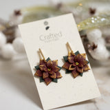 Poinsettia Dangles & Studs