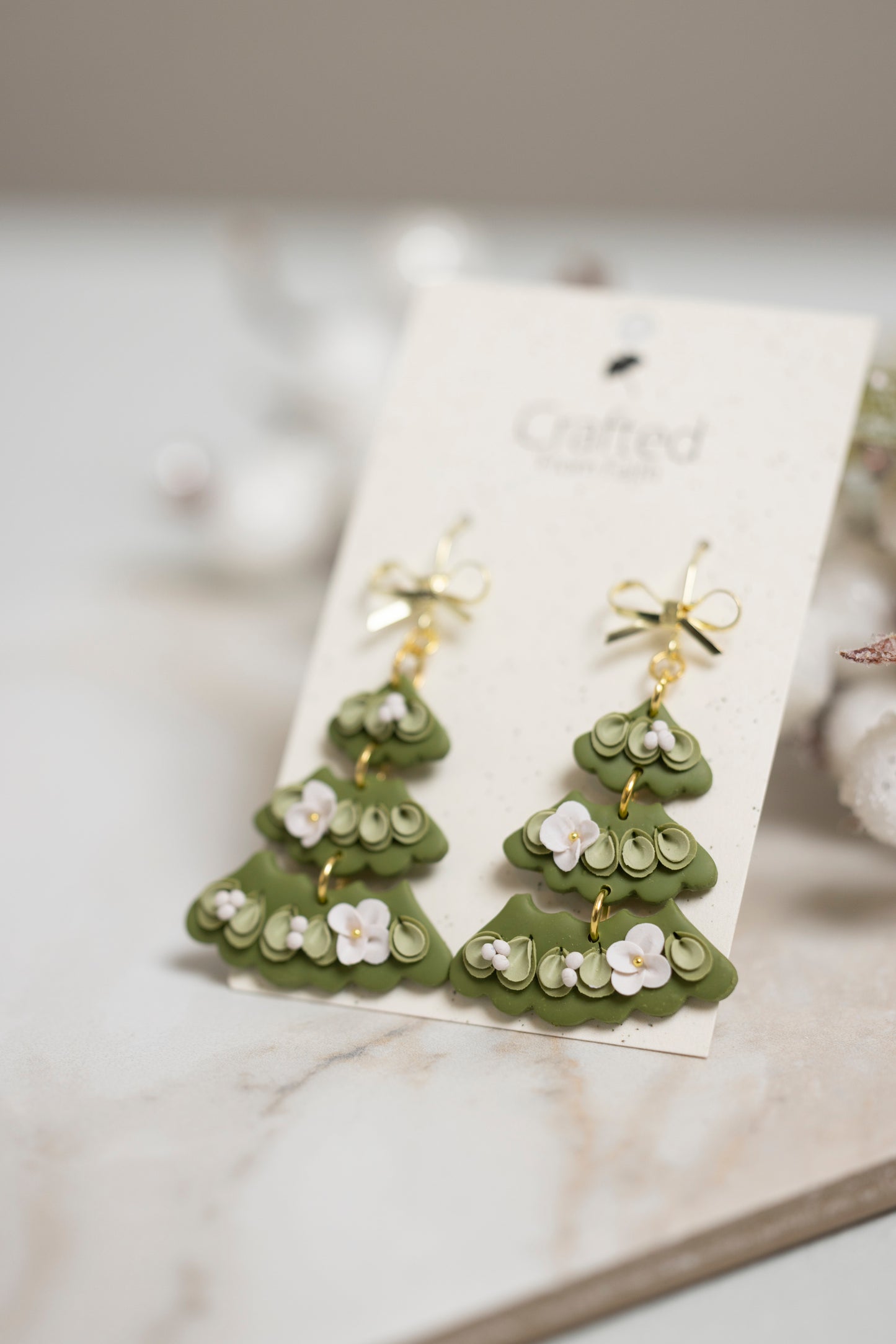 Boho Floral Christmas Tree Dangles