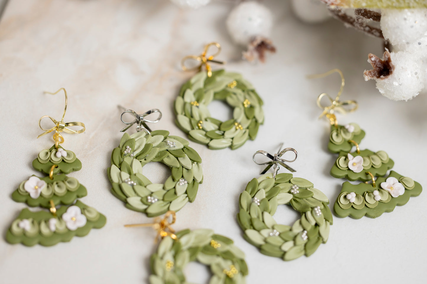 Boho Floral Christmas Tree Dangles