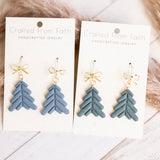 Geometric Winter Tree Earrings