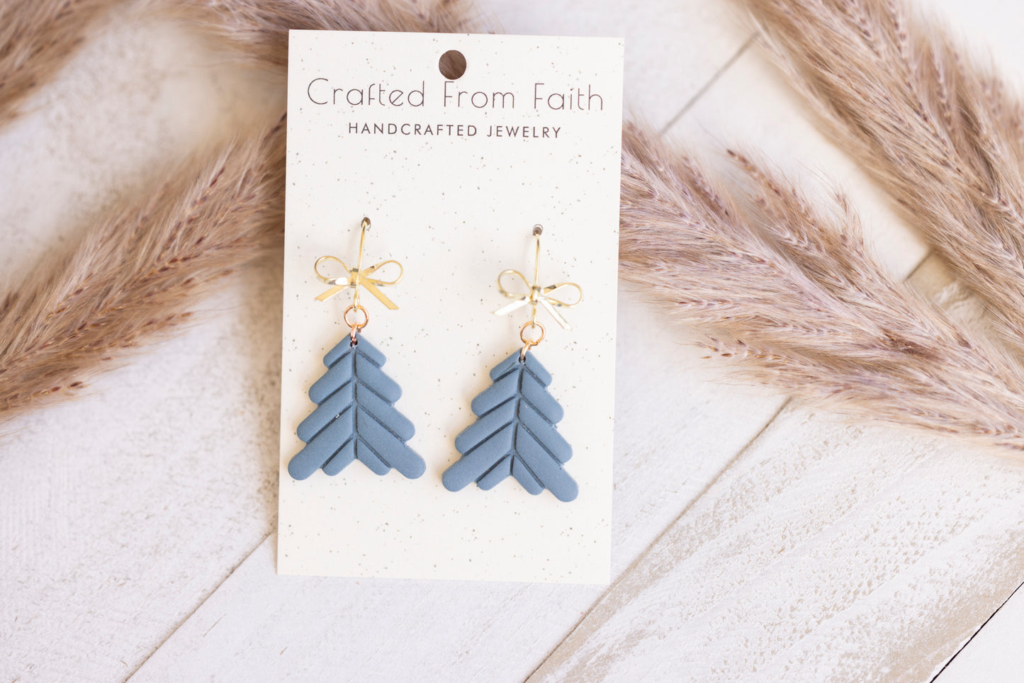Geometric Winter Tree Earrings