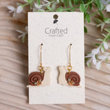 Floral Snail Dangles