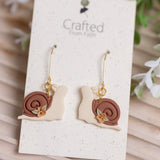 Floral Snail Dangles