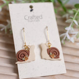 Floral Snail Dangles