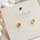 Gold Daisy Studs