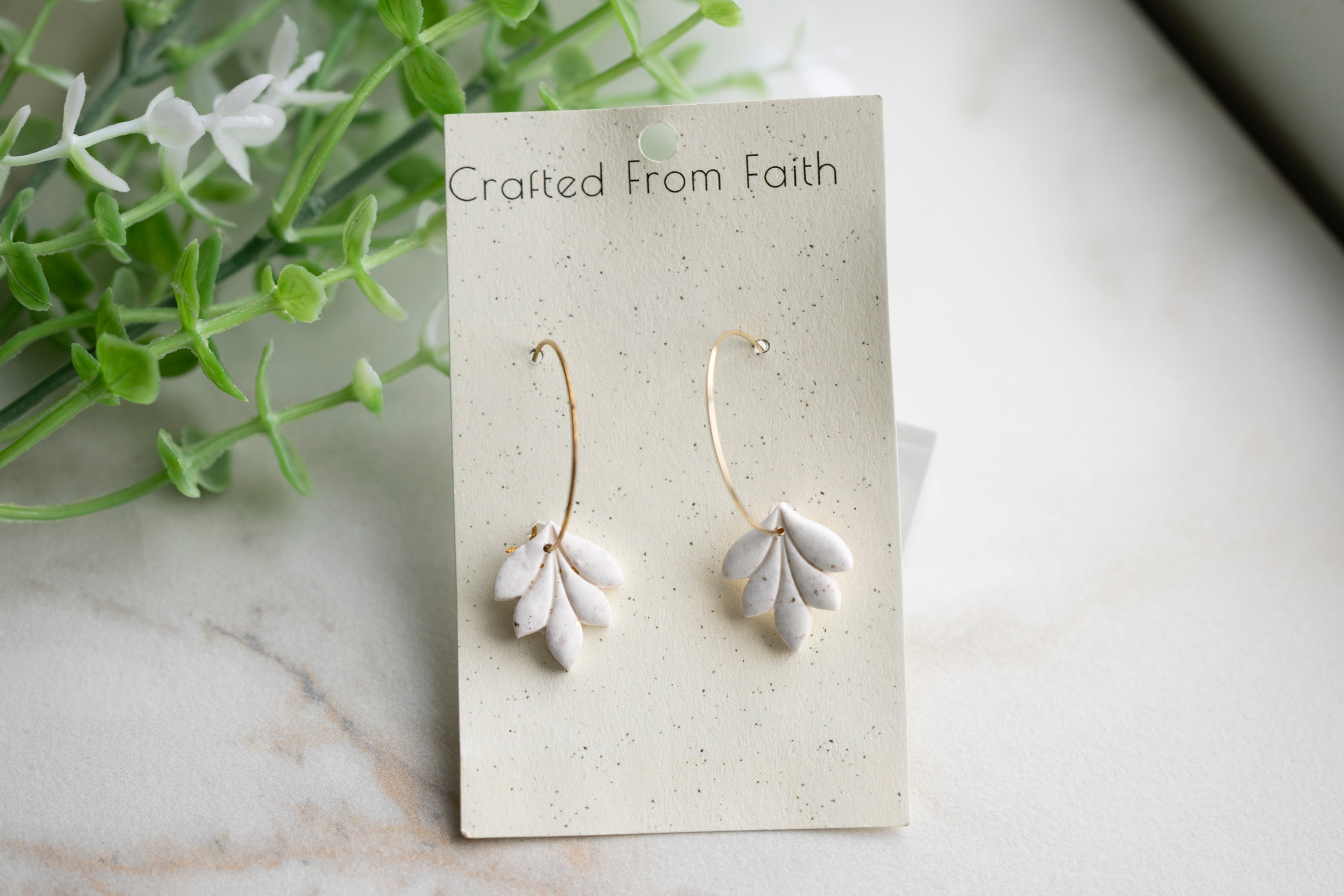 Speckled Leaf Hoops