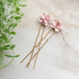 Blush Blossom Hair Pins