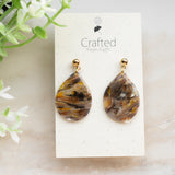 Faux Tortoise Shell Teardrop