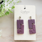 Mauve Puzzle Dangles